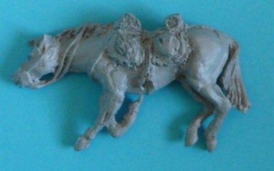 Totes preußisches Pferd für Husaren und Landwehrkavallerie
