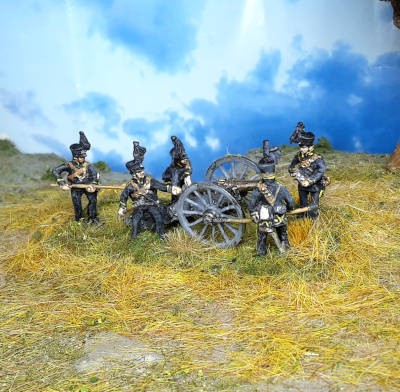 1810 - 1815: Braunschweiger Reitende Artillerie mit 6-Pfund-Kanone - 1/72